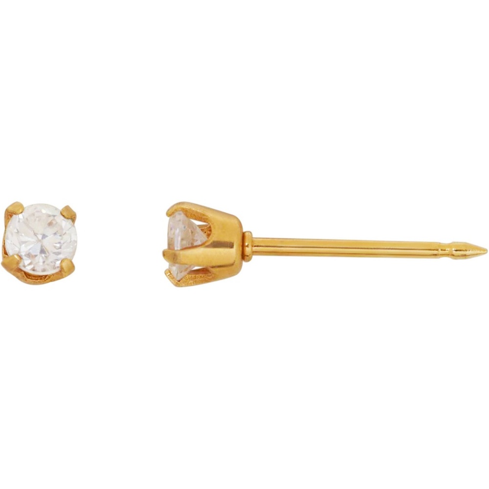 24kt Gold-Plated Cubic Zirconia Earrings